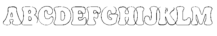 Mells Highland Outline Font UPPERCASE