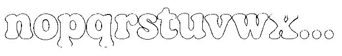 Mells Highland Outline Font LOWERCASE