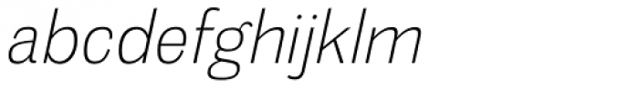 Meloche ExtraLight Italic Font LOWERCASE