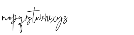 Melodia Signature Font LOWERCASE