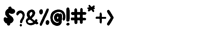 Melted Bean Font OTHER CHARS