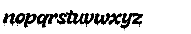 Melted Brain Regular Font LOWERCASE