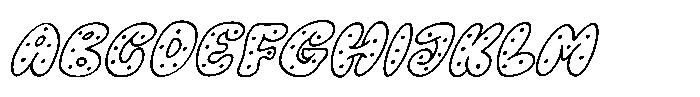 Melted Donuts Italic Font UPPERCASE