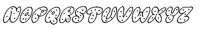 Melted Donuts Italic Font UPPERCASE