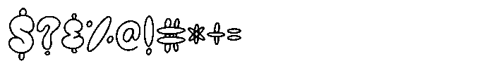 Melted Donuts Regular Font OTHER CHARS
