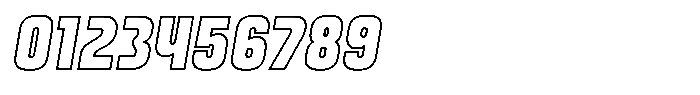 Melted Italic Outline Font OTHER CHARS