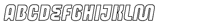 Melted Italic Outline Font UPPERCASE
