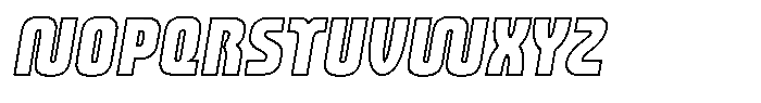 Melted Italic Outline Font UPPERCASE