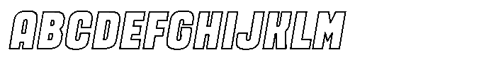 Melted Italic Outline FONT