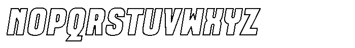 Melted Italic Outline Font LOWERCASE
