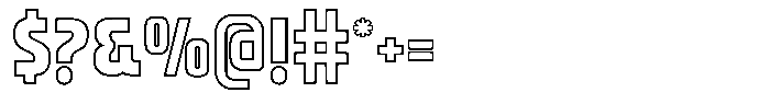Melted Outline Font OTHER CHARS