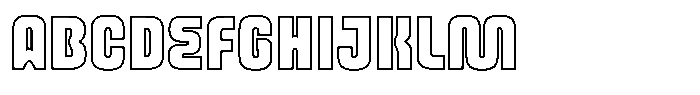 Melted Outline Font UPPERCASE