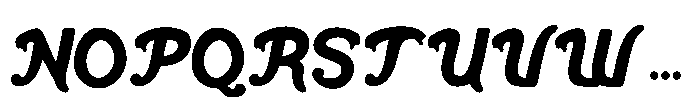 Meltily Font UPPERCASE