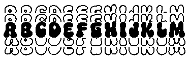 Meltipop Stacked Font UPPERCASE
