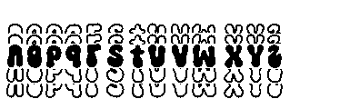 Meltipop Stacked Font LOWERCASE