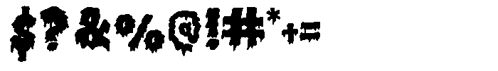 Meltmode Regular Font OTHER CHARS