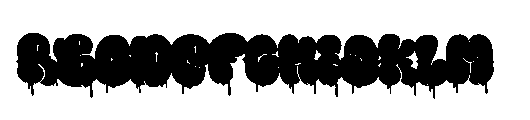 Melto Gofer Drip Font UPPERCASE