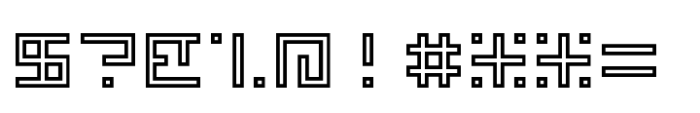 Memory Square Outline Font OTHER CHARS
