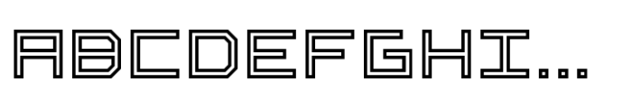 Memory Square Outline Font UPPERCASE
