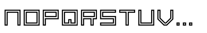 Memory Square Outline Font LOWERCASE