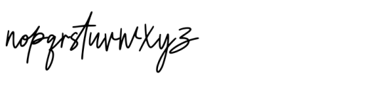 Memossay Signature Font LOWERCASE