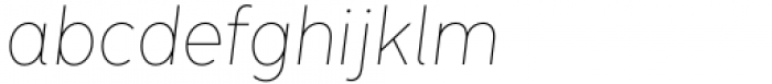 Menca Thin Italic Font LOWERCASE