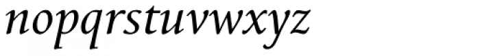 Mengelt Basel Antiqua Italic Font LOWERCASE