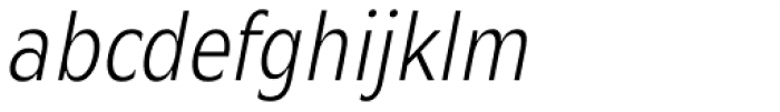 Mensa Cond Light Italic Font LOWERCASE