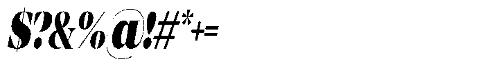 Mentoz Black Italic Font OTHER CHARS
