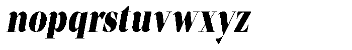 Mentoz Black Italic Font LOWERCASE