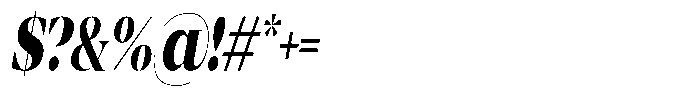 Mentoz Bold Italic Font OTHER CHARS