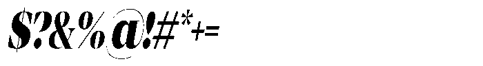 Mentoz Extra Bold Italic Font OTHER CHARS