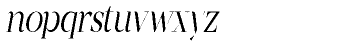Mentoz Extra Light Italic Font LOWERCASE