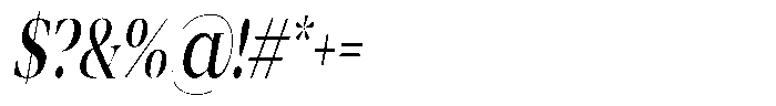 Mentoz Light Italic Font OTHER CHARS