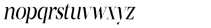 Mentoz Light Italic Font LOWERCASE