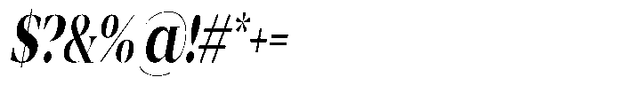 Mentoz Medium Italic Font OTHER CHARS