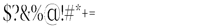 Mentoz Thin Font OTHER CHARS