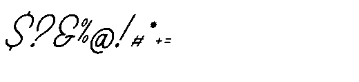 Meptora Italic Font OTHER CHARS