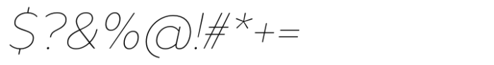 Merel Thin Italic Font OTHER CHARS