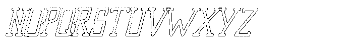 Merenga Brush Outline Italic Font UPPERCASE