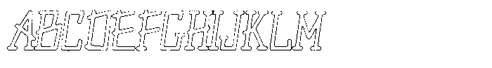 Merenga Brush Outline Font UPPERCASE
