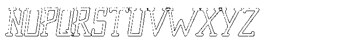 Merenga Brush Outline Font UPPERCASE
