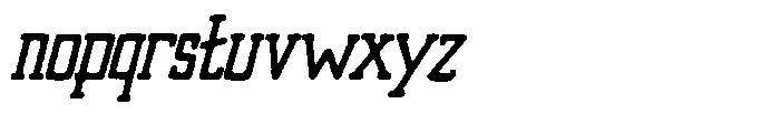 Merenga Cut Italic Font LOWERCASE
