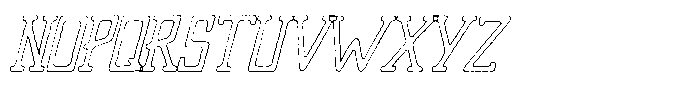Merenga Cut Outline Italic Font UPPERCASE