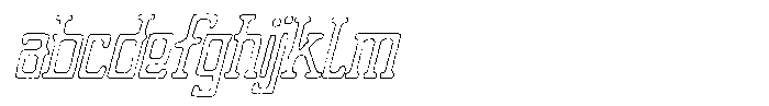 Merenga Cut Outline Italic FONT