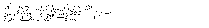 Merenga Cut Outline Font OTHER CHARS