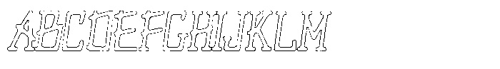 Merenga Cut Outline Font UPPERCASE