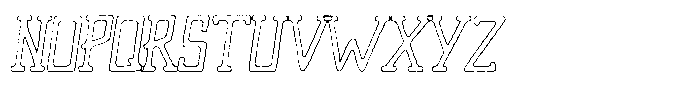 Merenga Cut Outline Font UPPERCASE