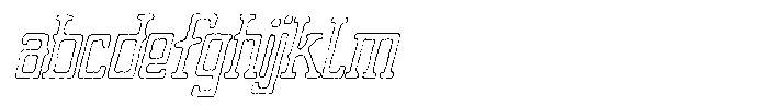 Merenga Eroded Outline Italic FONT