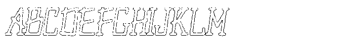 Merenga Eroded Outline Font UPPERCASE